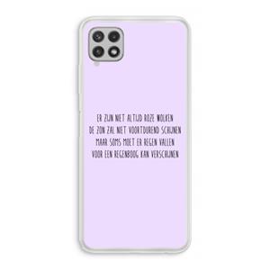 CaseCompany Regenboog: Samsung Galaxy A22 4G Transparant Hoesje
