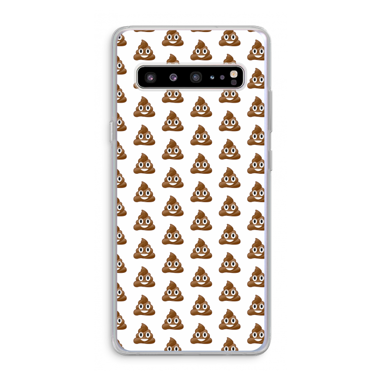 CaseCompany Poop emoji: Samsung Galaxy S10 5G Transparant Hoesje