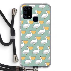 CaseCompany Pelican: Samsung Galaxy M31 Transparant Hoesje met koord