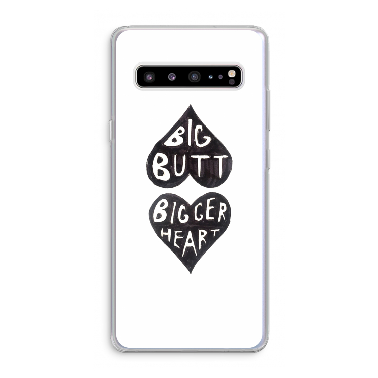 CaseCompany Big butt bigger heart: Samsung Galaxy S10 5G Transparant Hoesje