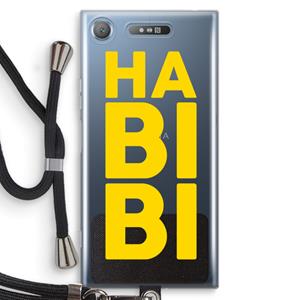CaseCompany Habibi Blue: Sony Xperia XZ1 Transparant Hoesje met koord