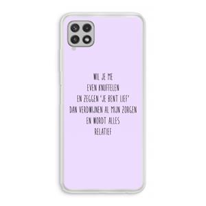 CaseCompany Relatief: Samsung Galaxy A22 4G Transparant Hoesje