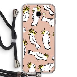 CaseCompany Papegaai: Samsung Galaxy J4 Plus Transparant Hoesje met koord