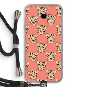 CaseCompany Tijger: Samsung Galaxy J4 Plus Transparant Hoesje met koord