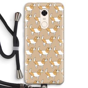 CaseCompany Doggy: Xiaomi Redmi 5 Transparant Hoesje met koord