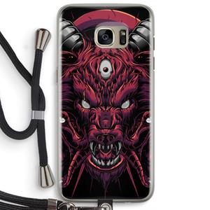 CaseCompany Hell Hound and Serpents: Samsung Galaxy S7 Edge Transparant Hoesje met koord