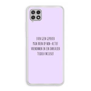CaseCompany Tequila: Samsung Galaxy A22 4G Transparant Hoesje