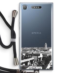 CaseCompany Marrakech Skyline : Sony Xperia XZ1 Transparant Hoesje met koord
