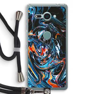 CaseCompany Black Unicorn: Sony Xperia XZ2 Compact Transparant Hoesje met koord