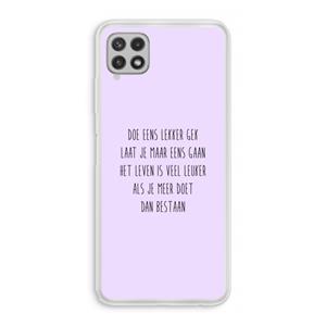 CaseCompany Gek: Samsung Galaxy A22 4G Transparant Hoesje