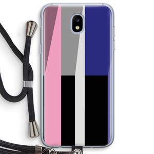 CaseCompany Gestalte 4: Samsung Galaxy J5 (2017) Transparant Hoesje met koord
