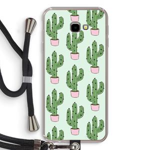 CaseCompany Cactus Lover: Samsung Galaxy J4 Plus Transparant Hoesje met koord