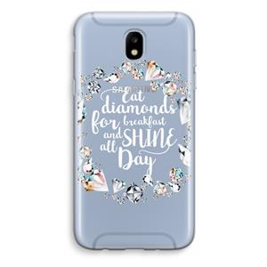 CaseCompany Diamonds: Samsung Galaxy J5 (2017) Transparant Hoesje