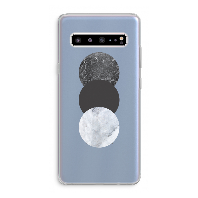 CaseCompany Marmeren cirkels: Samsung Galaxy S10 5G Transparant Hoesje