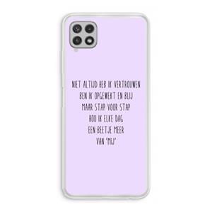 CaseCompany Zelfvertrouwen: Samsung Galaxy A22 4G Transparant Hoesje