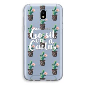 CaseCompany Cactus quote: Samsung Galaxy J5 (2017) Transparant Hoesje