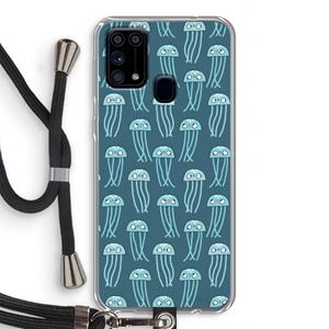 CaseCompany Kwallie: Samsung Galaxy M31 Transparant Hoesje met koord