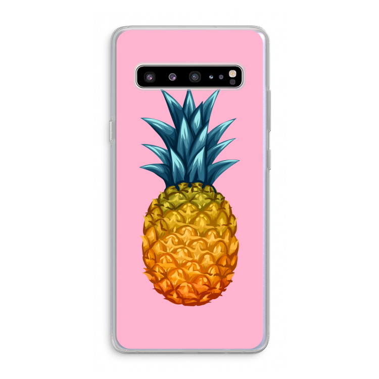 CaseCompany Grote ananas: Samsung Galaxy S10 5G Transparant Hoesje