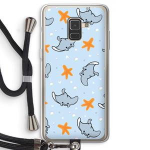 CaseCompany Manta: Samsung Galaxy A8 (2018) Transparant Hoesje met koord