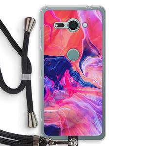 CaseCompany Earth And Ocean: Sony Xperia XZ2 Compact Transparant Hoesje met koord