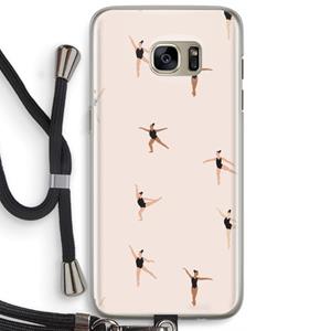 CaseCompany Dancing #1: Samsung Galaxy S7 Edge Transparant Hoesje met koord