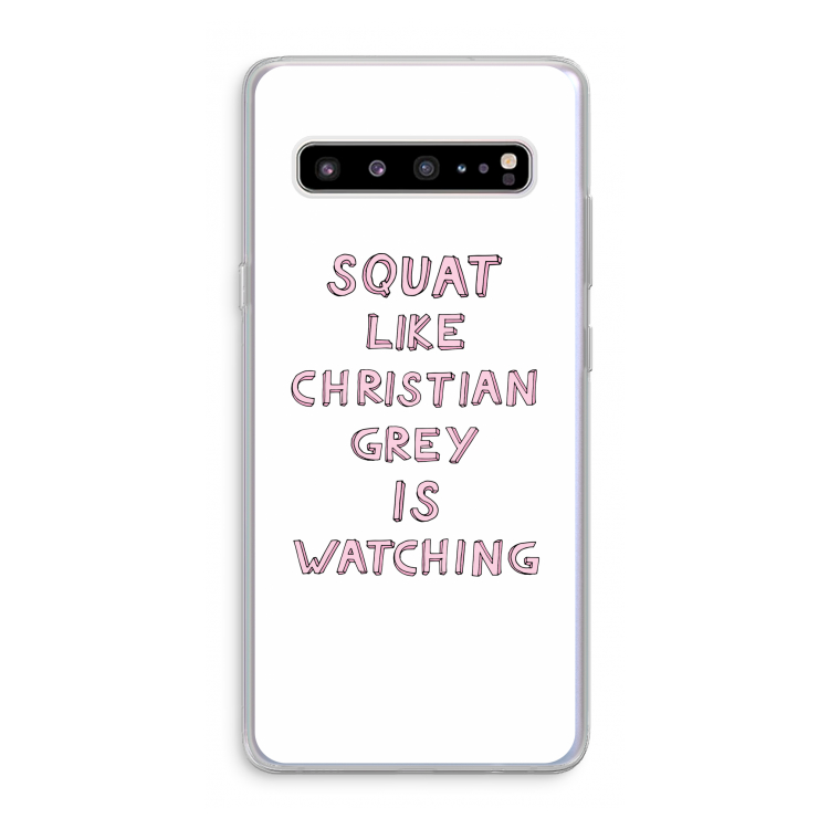 CaseCompany Christian Grey: Samsung Galaxy S10 5G Transparant Hoesje