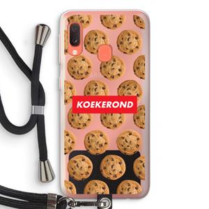 CaseCompany Koekerond: Samsung Galaxy A20e Transparant Hoesje met koord