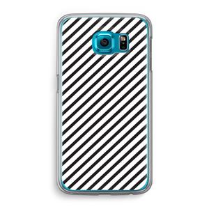 CaseCompany Strepen zwart-wit: Samsung Galaxy S6 Transparant Hoesje