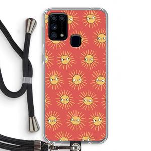 CaseCompany Zon: Samsung Galaxy M31 Transparant Hoesje met koord