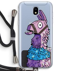 CaseCompany Lama: Samsung Galaxy J5 (2017) Transparant Hoesje met koord
