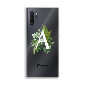 CaseCompany Green Brush: Samsung Galaxy Note 10 Plus Transparant Hoesje