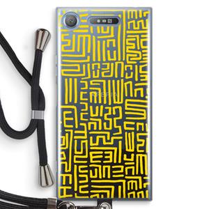 CaseCompany Majorelle Blue Print: Sony Xperia XZ1 Transparant Hoesje met koord