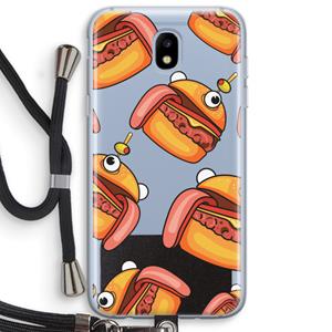 CaseCompany Hamburger: Samsung Galaxy J5 (2017) Transparant Hoesje met koord