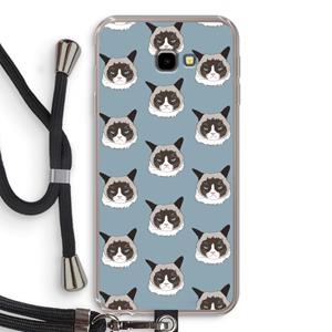 CaseCompany It's a Purrr Case: Samsung Galaxy J4 Plus Transparant Hoesje met koord