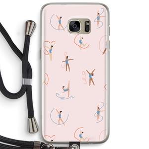 CaseCompany Dancing #3: Samsung Galaxy S7 Edge Transparant Hoesje met koord