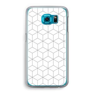 CaseCompany Zwart-witte kubussen: Samsung Galaxy S6 Transparant Hoesje