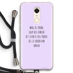 CaseCompany Sprong: Xiaomi Redmi 5 Transparant Hoesje met koord