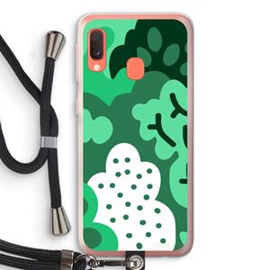 CaseCompany Bushes: Samsung Galaxy A20e Transparant Hoesje met koord