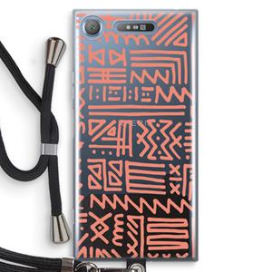 CaseCompany Marrakech Pink: Sony Xperia XZ1 Transparant Hoesje met koord