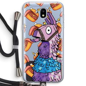 CaseCompany Loot Burger: Samsung Galaxy J5 (2017) Transparant Hoesje met koord