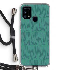CaseCompany Swirls: Samsung Galaxy M31 Transparant Hoesje met koord