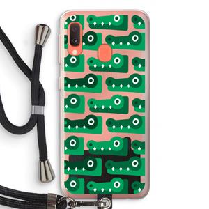 CaseCompany Crocs: Samsung Galaxy A20e Transparant Hoesje met koord