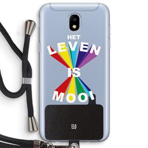 CaseCompany Het Leven Is Mooi: Samsung Galaxy J5 (2017) Transparant Hoesje met koord