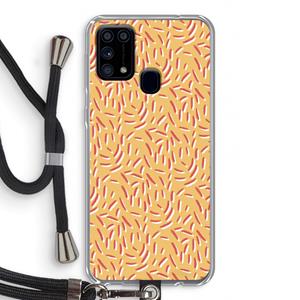CaseCompany Camouflage: Samsung Galaxy M31 Transparant Hoesje met koord