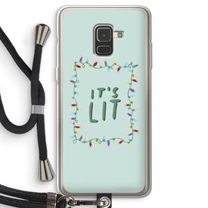 CaseCompany It's Lit: Samsung Galaxy A8 (2018) Transparant Hoesje met koord