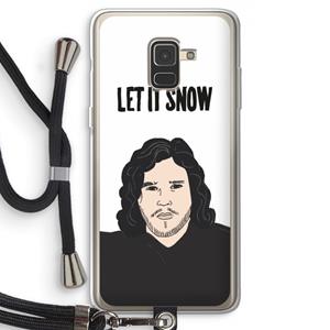 CaseCompany Let It Snow: Samsung Galaxy A8 (2018) Transparant Hoesje met koord
