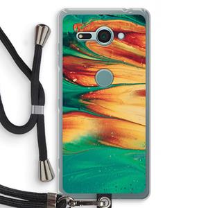 CaseCompany Green Inferno: Sony Xperia XZ2 Compact Transparant Hoesje met koord