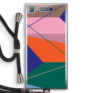 CaseCompany Gestalte 1: Sony Xperia XZ1 Transparant Hoesje met koord