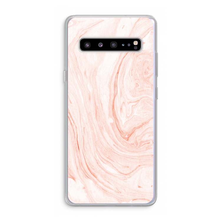 CaseCompany Peach bath: Samsung Galaxy S10 5G Transparant Hoesje