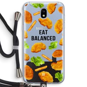 CaseCompany Eat Balanced: Samsung Galaxy J5 (2017) Transparant Hoesje met koord